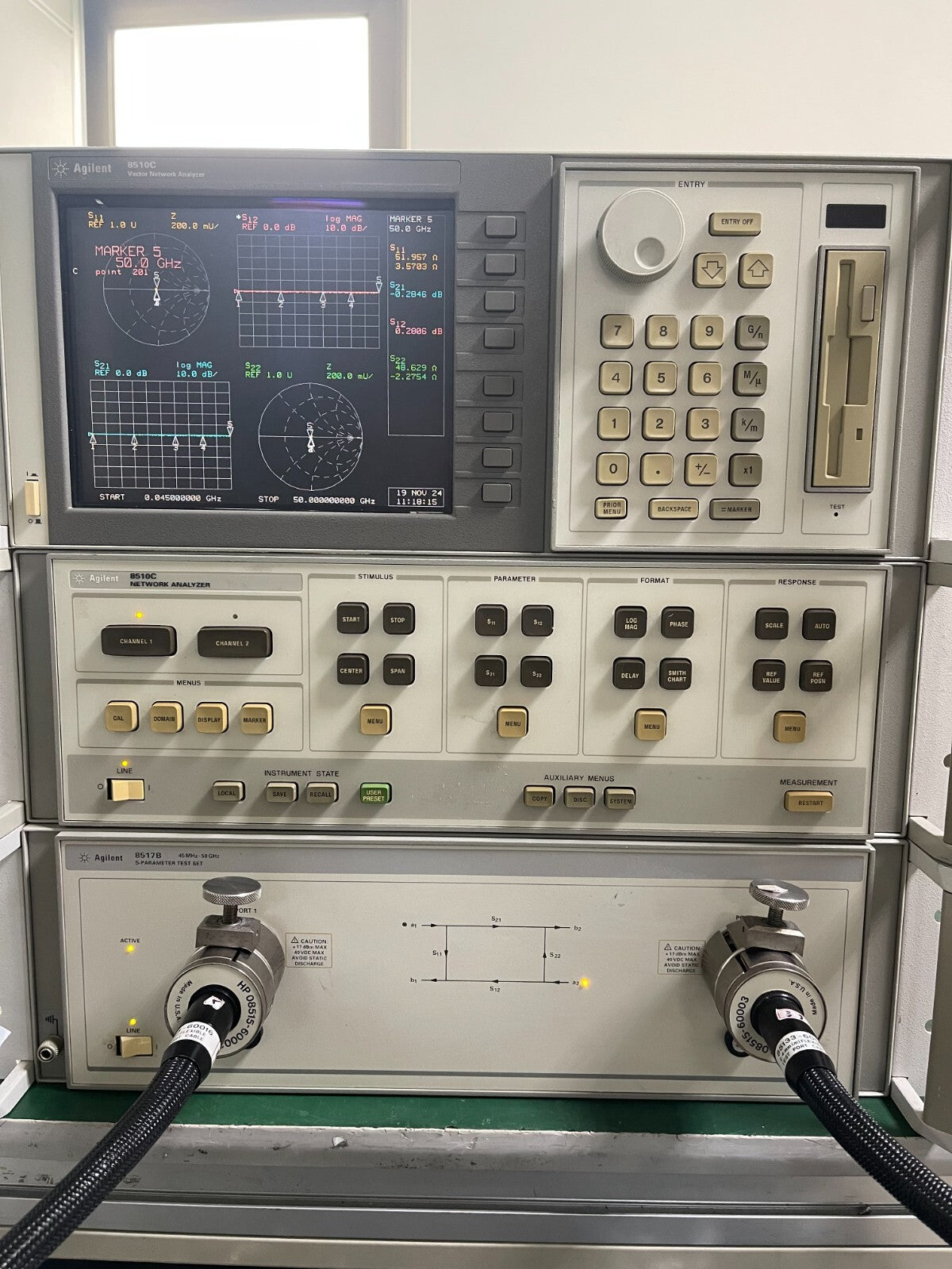 HP Agilent 8510C Vector Network Analyzer System 45MHz - 50GHz , w/HP83651A (LCD) - XG eqpt