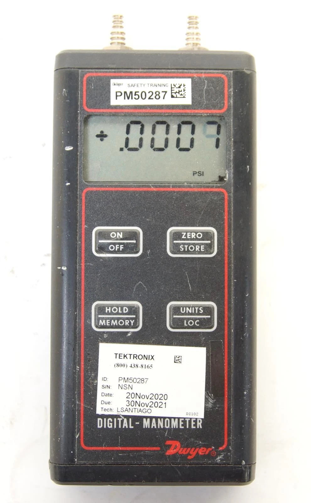 Dwyer Instruments 477-1-FM Manometer Digital, 20.00 In Wc. 10 psi