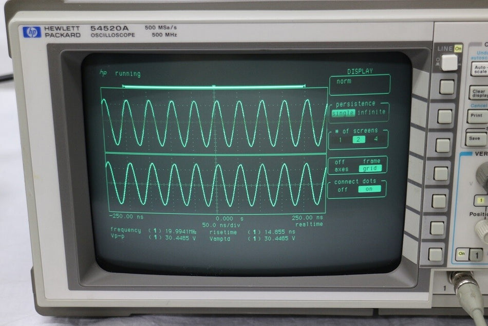 HP 54520A 500MHz 2-Channel Digital Oscilloscope