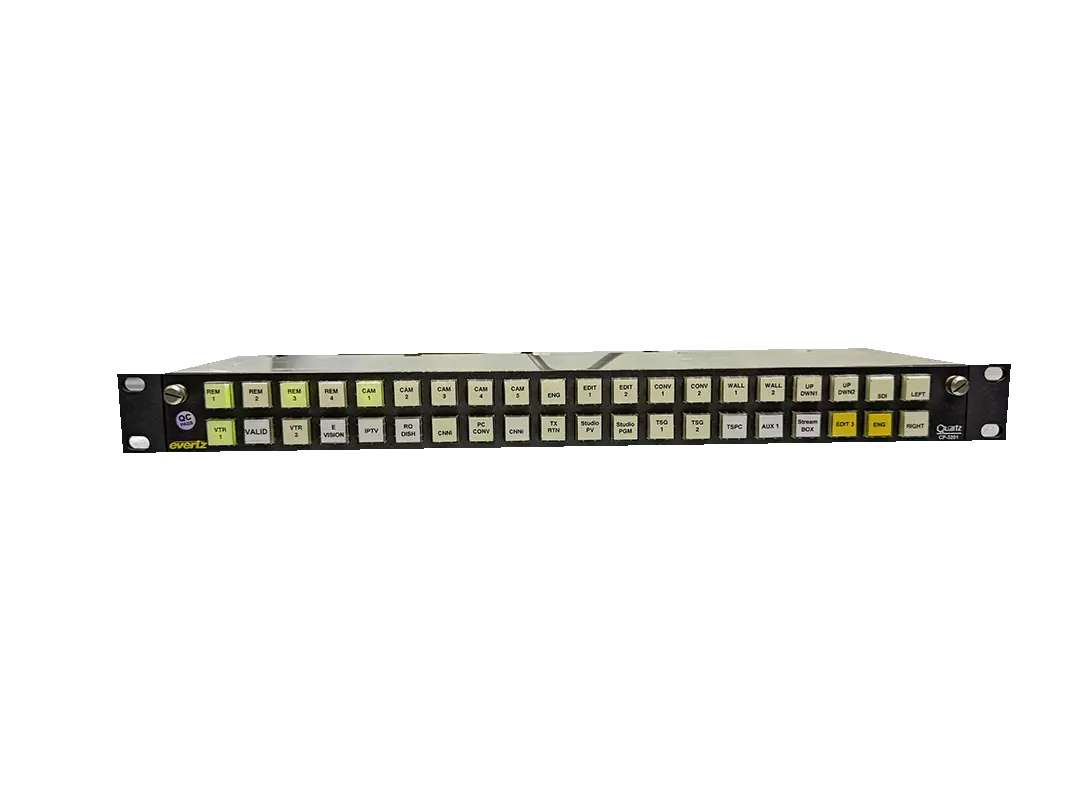 EVERTZ CP-3201 Control Panel with LCD Display and T-Bar Fader