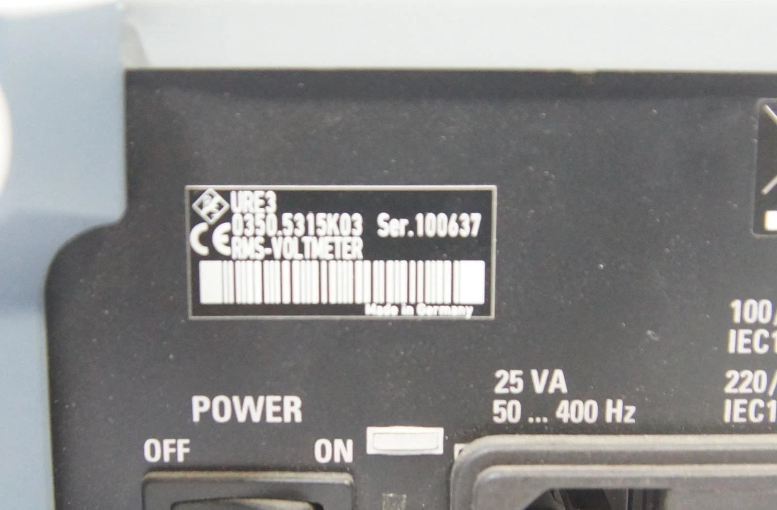 Rohde & Schwarz URE3 DC 30MHz RMS Peak Voltmeter 350.5315.03