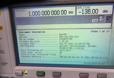Agilent E4438C Vector Signal Generator 250kHz-1GHz
