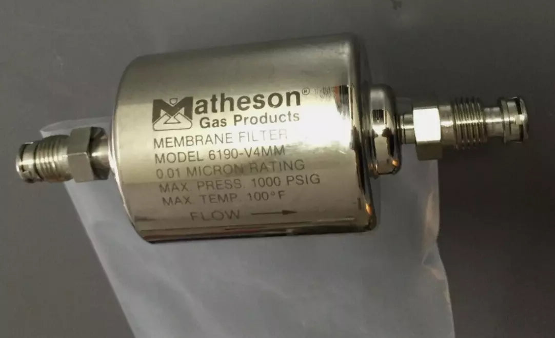 Matheson 6190-V4MM 1/4 Male VCR 0.01 Micron Rating 1000 psig 100°F Inline Gas