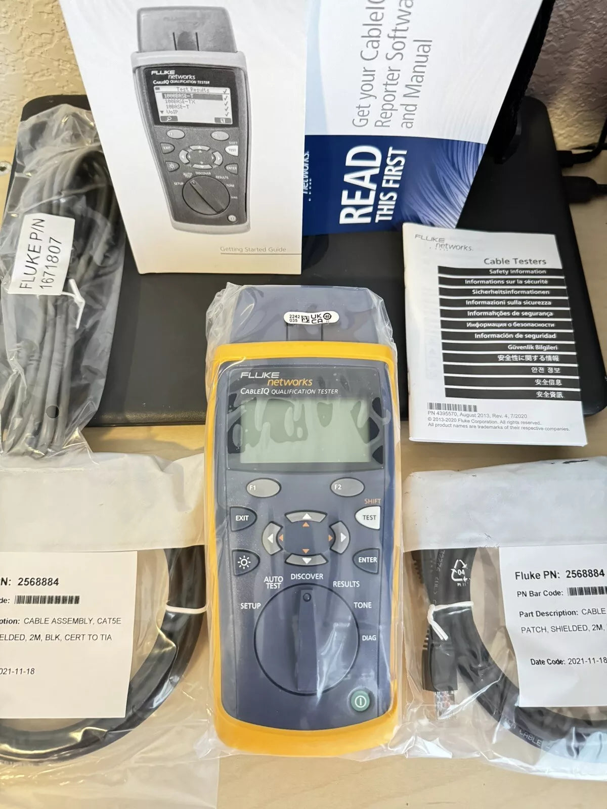 Fluke Networks Cable IQ Qualification Tester CIQ-100 /New Sealed