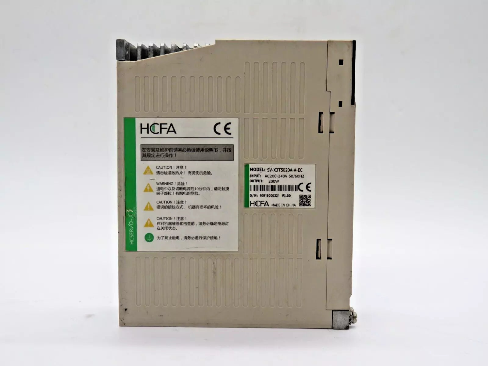 HCFA SV-X3T5020A-A-EC Servo Drive DC280-325V (AC200-230V) 200W