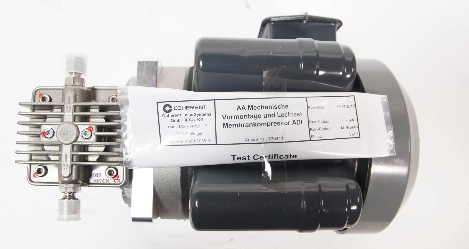 DIA-VAC R1220200-103 Diaphragm Vacuum Pump 5KCR46JN0707X For Coherent Laser