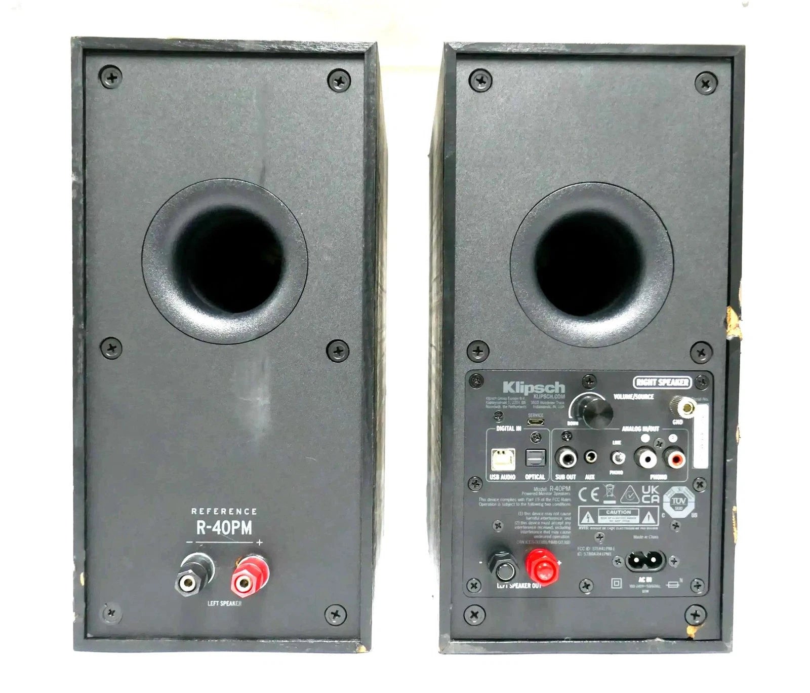 Klipsch R-40PM Powered Bookshelf Speakers (Pair) - Black - Free Shipping.