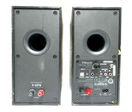 Klipsch R-40PM Powered Bookshelf Speakers (Pair) - Black - Free Shipping.