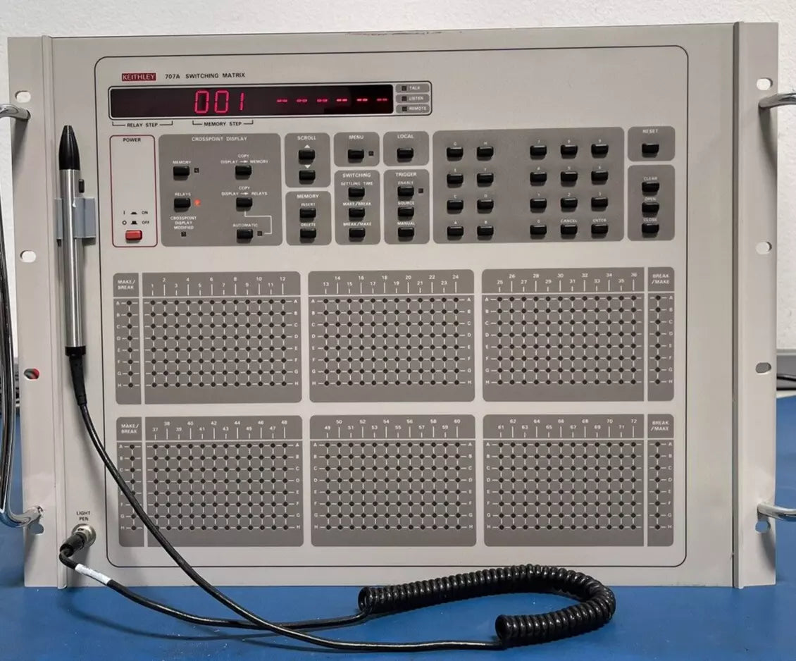 Keithley 707A with 4 Keithley 7174A 8x12 Super, Low Current Matrix