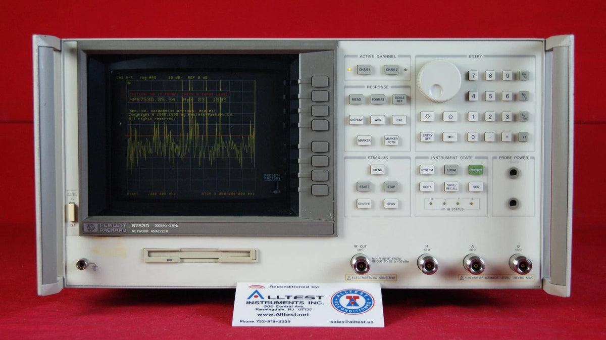 HP Agilent 8753D-010-011 Network Analyzer up to 3 GHz