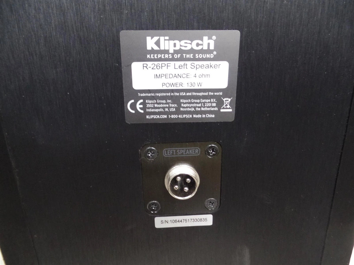 Klipsch R-26PF Floorstanding Speaker Left - Black - Free Shipping.