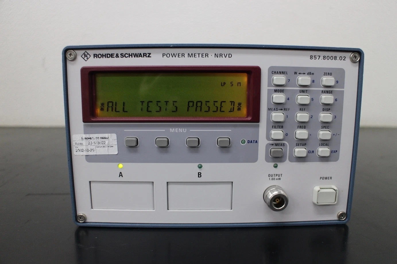 Rohde&Schwarz NRVD + NRV-Z1 10MHz-18GHz Dual Channel Power meter