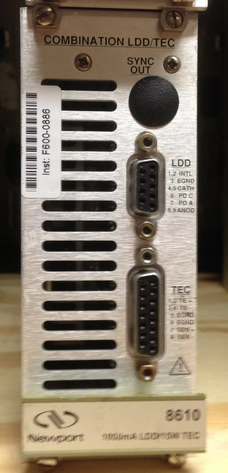 Newport 8610 LDD (1000 mA) & TEC (2.5A/6V) Combination Module
