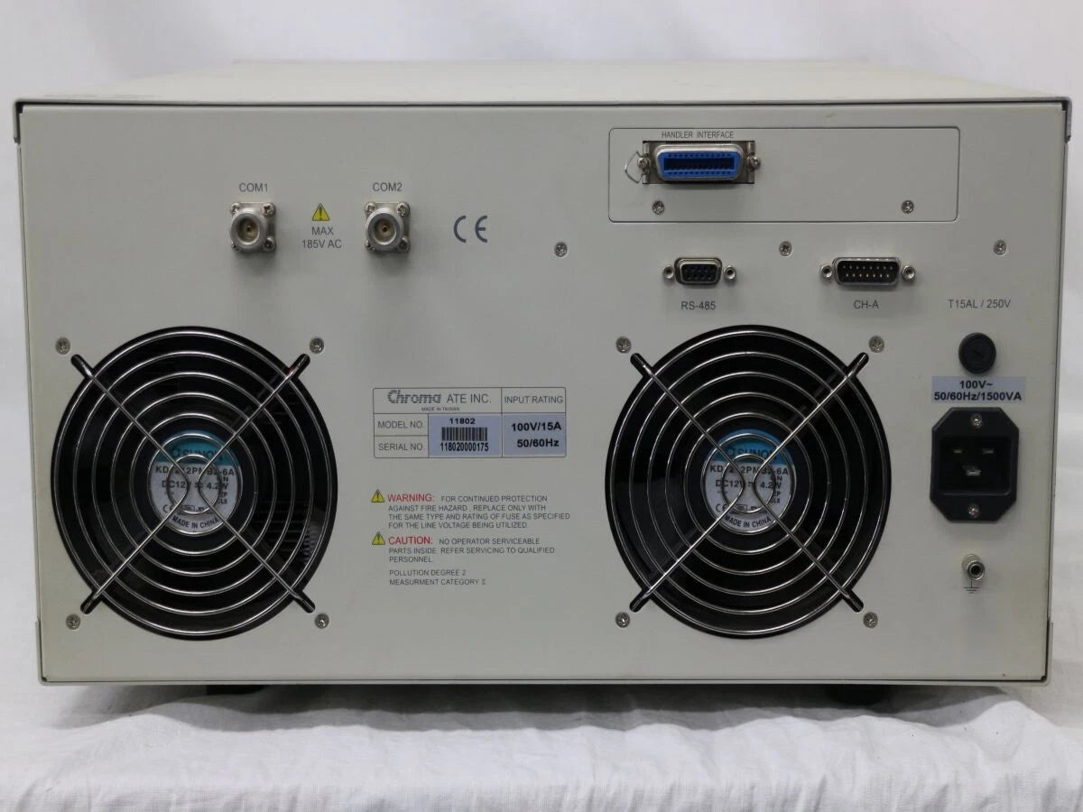 Chroma 11802 2500V 1MHz Programmable HF AC Tester(power supply 100V)