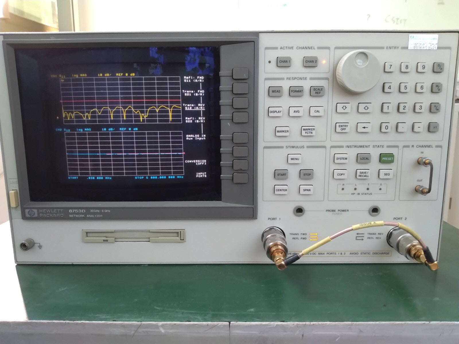 HP Agilent 8753D Network Analyzer 30kHz-6GHz w/ Opt 006, 1D5 _ 00454