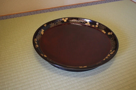 Japanese Old Lacquer Plate Obon