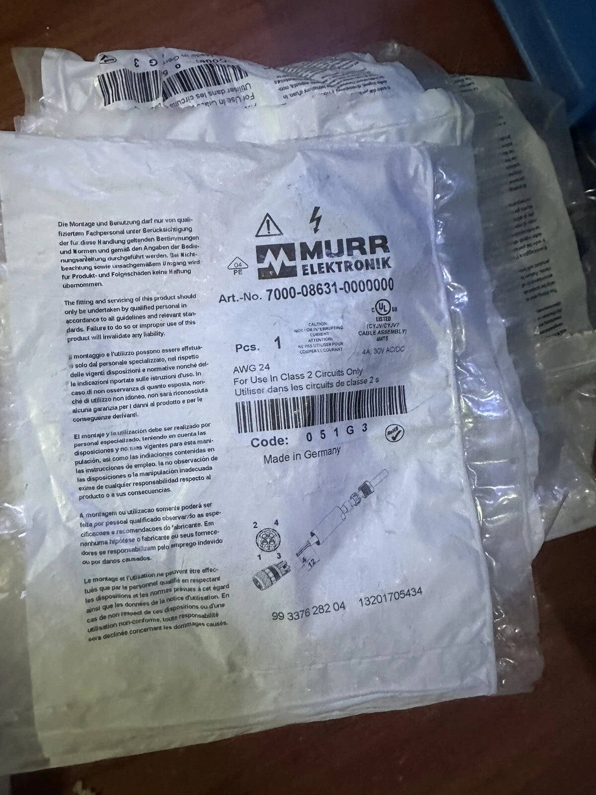 MURR/7000-08631-0000000 Industrial Connector Kit
