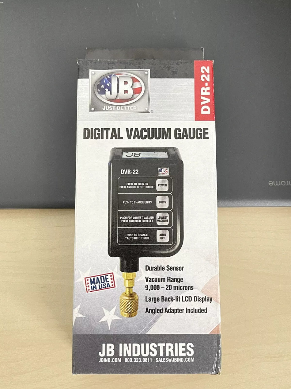 JB Industries DVR-22 Digital Vacuum Gauge