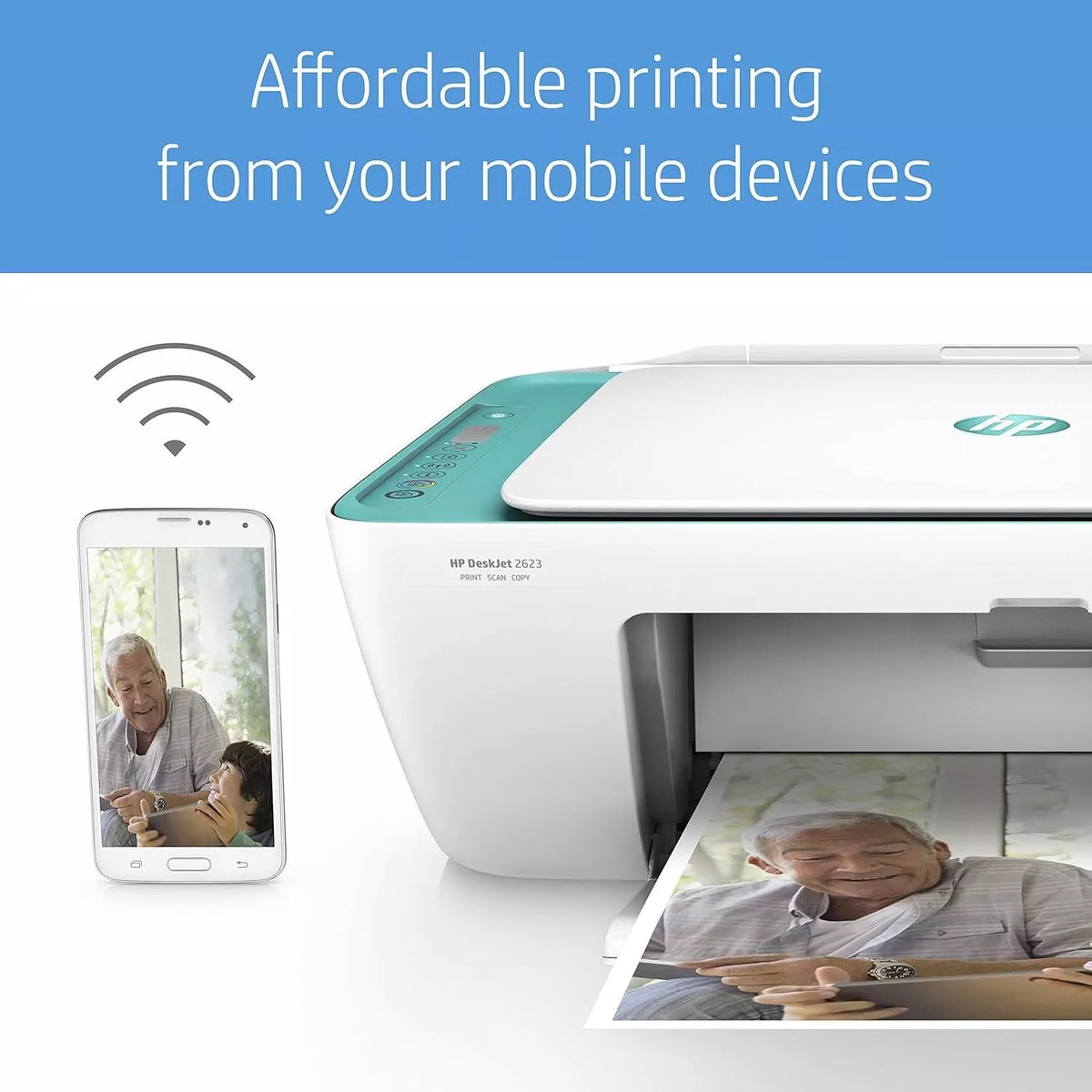 HP DeskJet 2623 All-in-One Wireless Color Inkjet Printer with Voice-Activated Printing