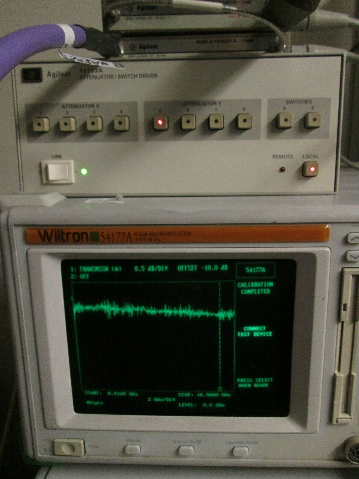 18 GHz RF Programmable Step Attenuator - Agilent
