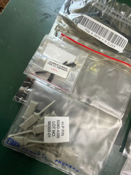 HP Agilent 5090-4356 IC Clips + 5959-9334 G leads FOR HP 1670G Logic Analyzer