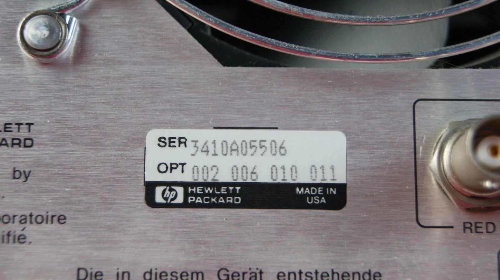 HP Agilent 8753D-002-010-011 RF Network Analyzer
