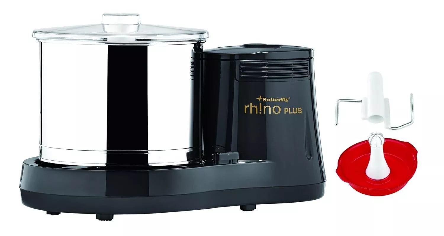 Butterfly Rhino Plus 2L Table-Top Wet Grinder 150W ABS Body Stainless Steel Drum