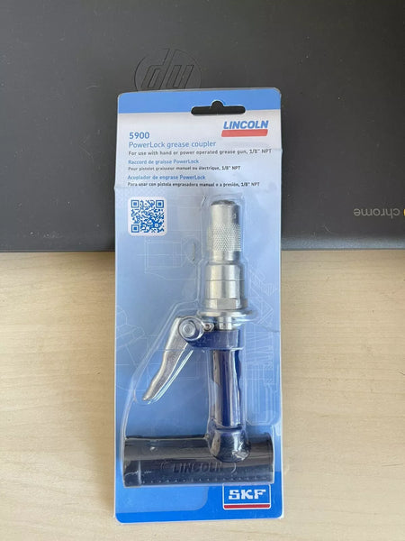 Lincoln Heavy Duty Power Lock Lever Action Grease Gun Quick Coupler #5900