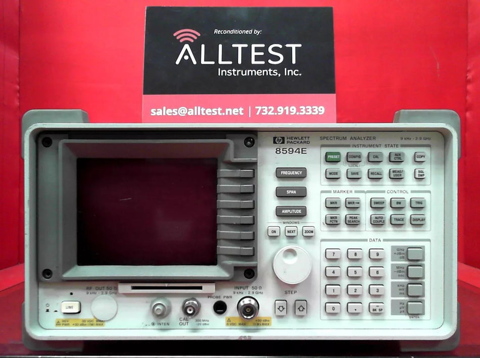Agilent/Keysight 8594E Opt. 041, 105, 140, Spectrum Analyzer, 9kHz to 2.9 GHz
