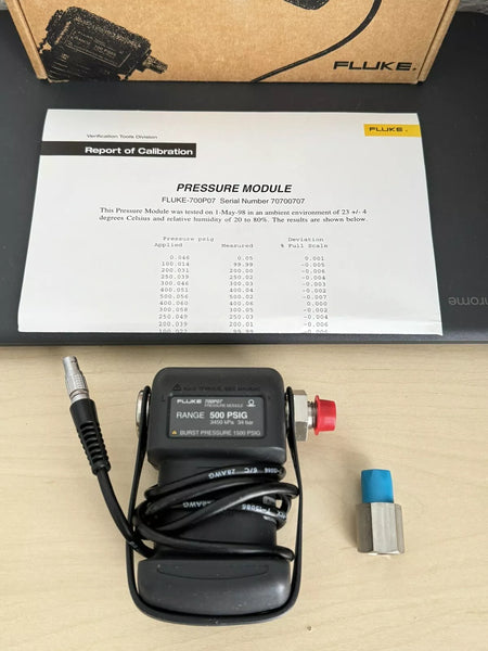FLUKE 700P07 PRESS Module 500 PSIG with Certificate