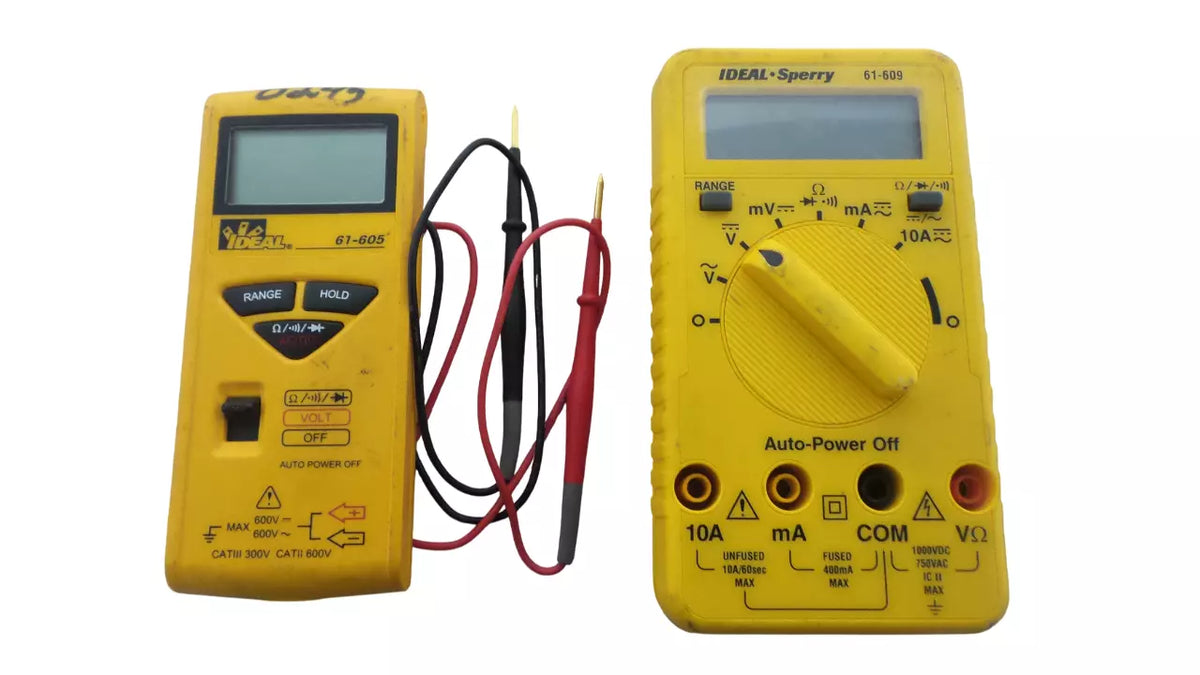 Lot of 2 IDEAL 61-605 & Sperry 61-609 Digital Multimeter