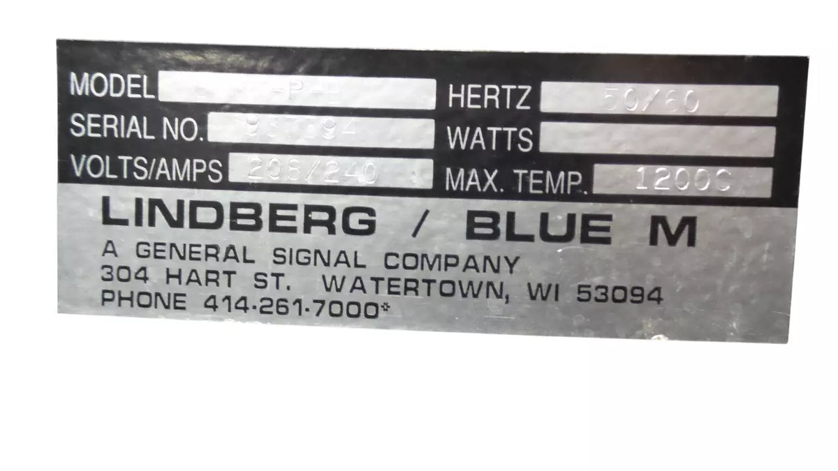 LINDBERG 58434-P-B Furnace Controller - Temperature Control System