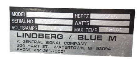 LINDBERG 58434-P-B Furnace Controller - Temperature Control System