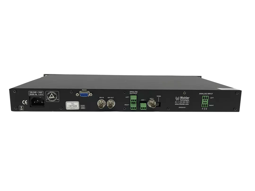 Wohler VMMDA-1 2 Channel SDI, AES, Analog Audio Monitor 1RU