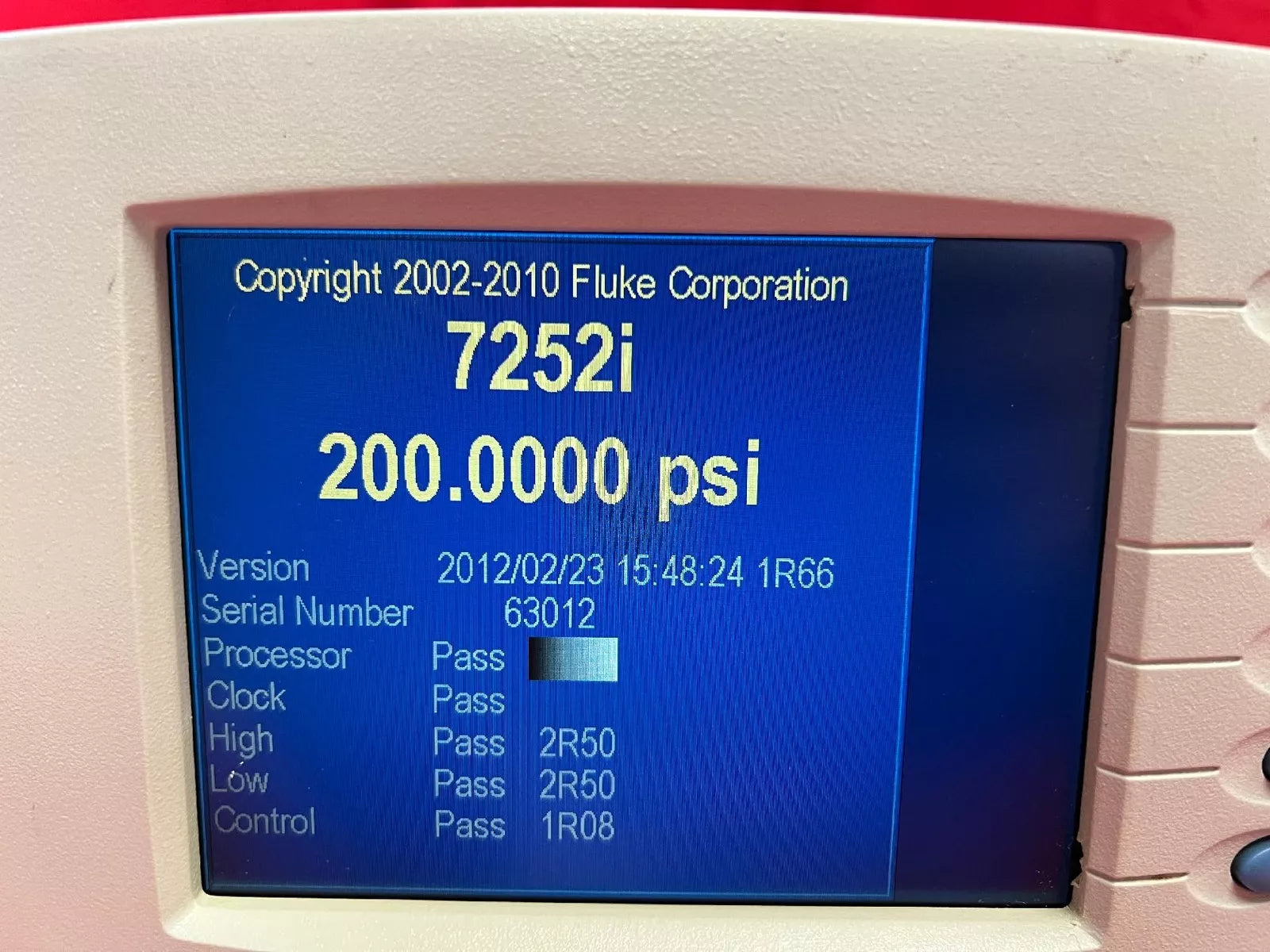Fluke 7252i Dual Output Digital Pressure Controllers, SN 63012