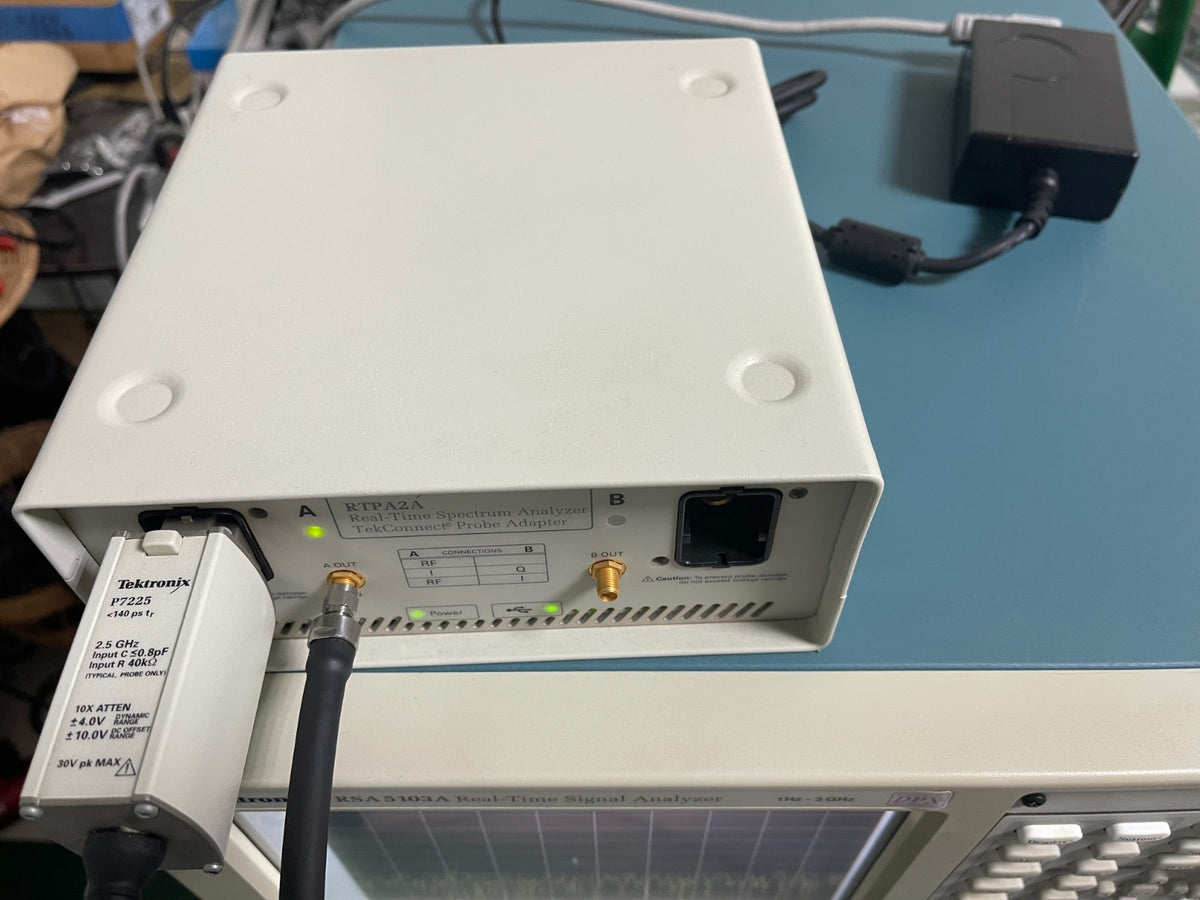 Tektronix RTPA2A Real Time Spectrum Analyzer Tek Connect Probe Adapter W/ P7225