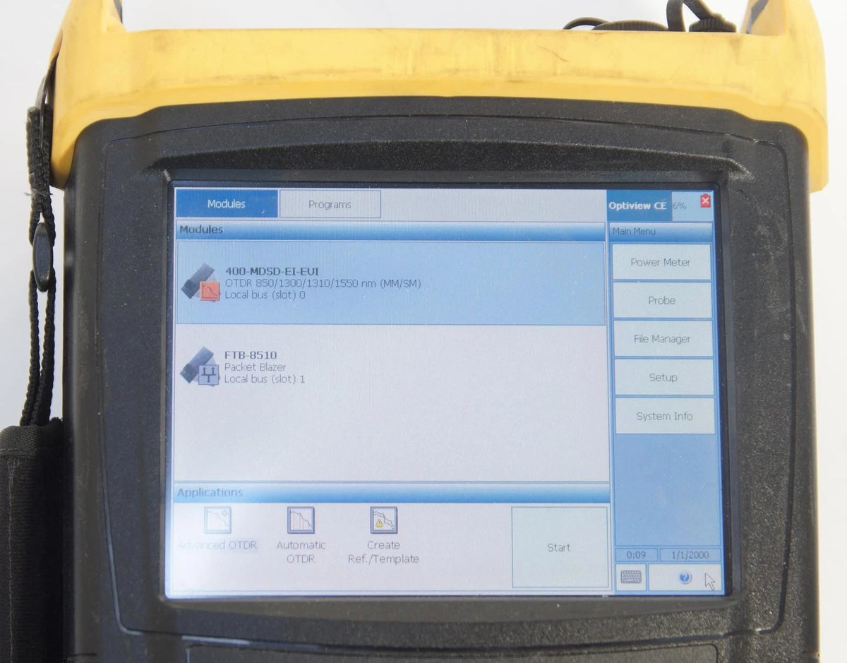 Corning OV-1000 OTDR Fiber Optic Tester with 400-MDSD-EI-EUI & FTB-8510