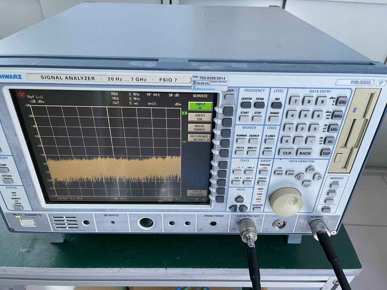 Rohde &amp; Schwarz FSIQ7 Signal Analyzer 20Hz-7GHz w/TG,FSE-B11, K10, K20, B70, K72