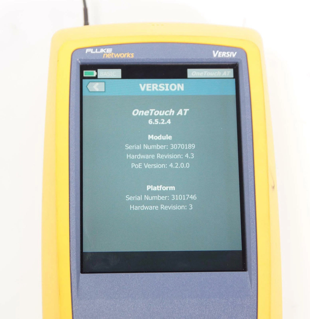 Fluke / NetScout OneTouch AT Versiv Dual Gigabit With Wi-Fi Network Tester