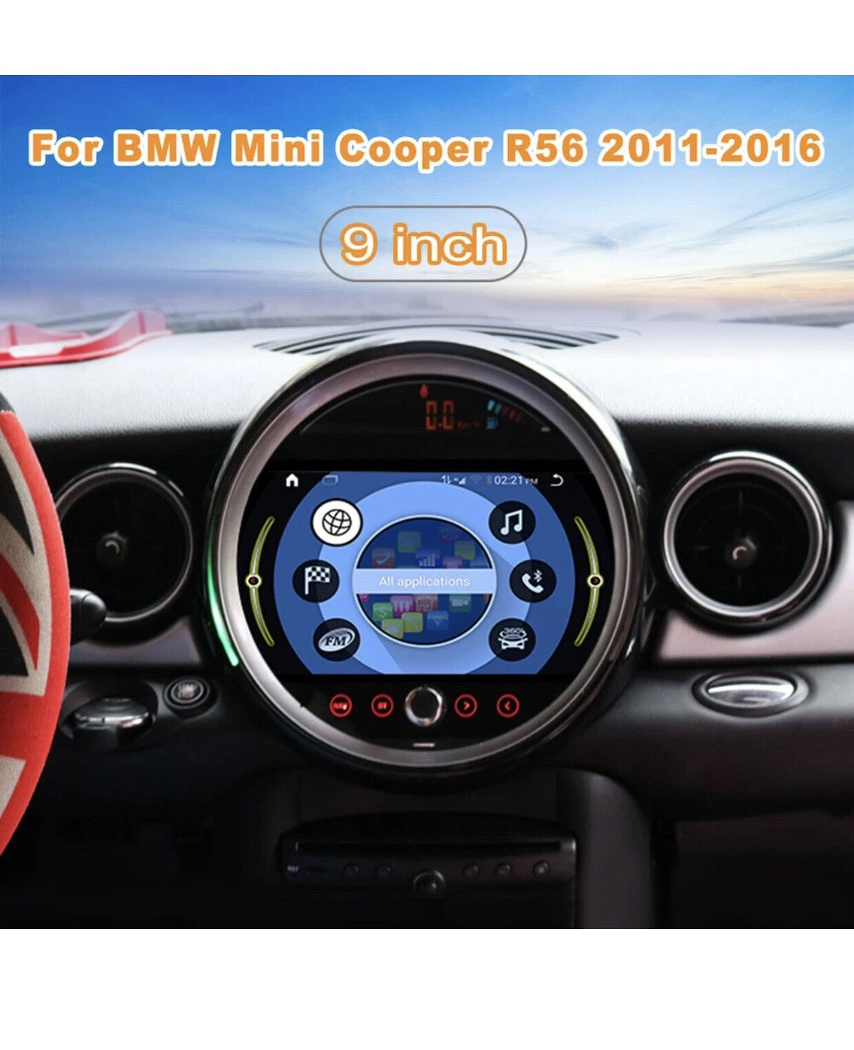 For BMW Mini Cooper R56 2011-2016 Android Car Radio Audio Player Multimedia 128G