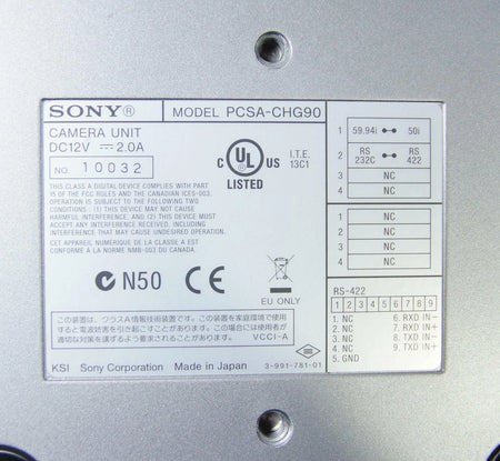 Sony IPELA PCSA-CHG90 720p HD-SDI VISCAT PTZ Video Conferencing Camera