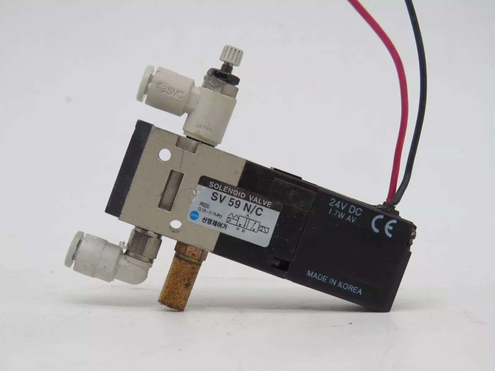 SMC SV59N/C Solenoid Valve 24V DC 1.7W AV