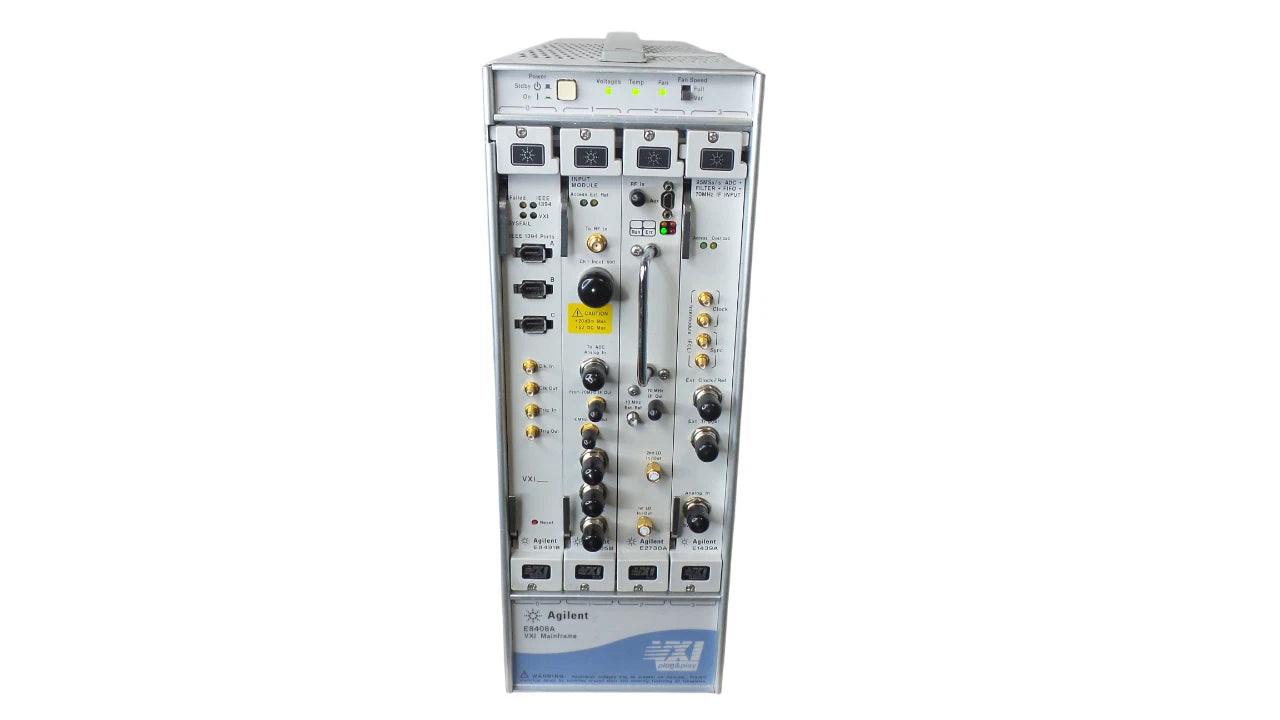 Agilent E8408A VXI Mainframe with Agilent E8491B, 89605B, E2730A, E1439A