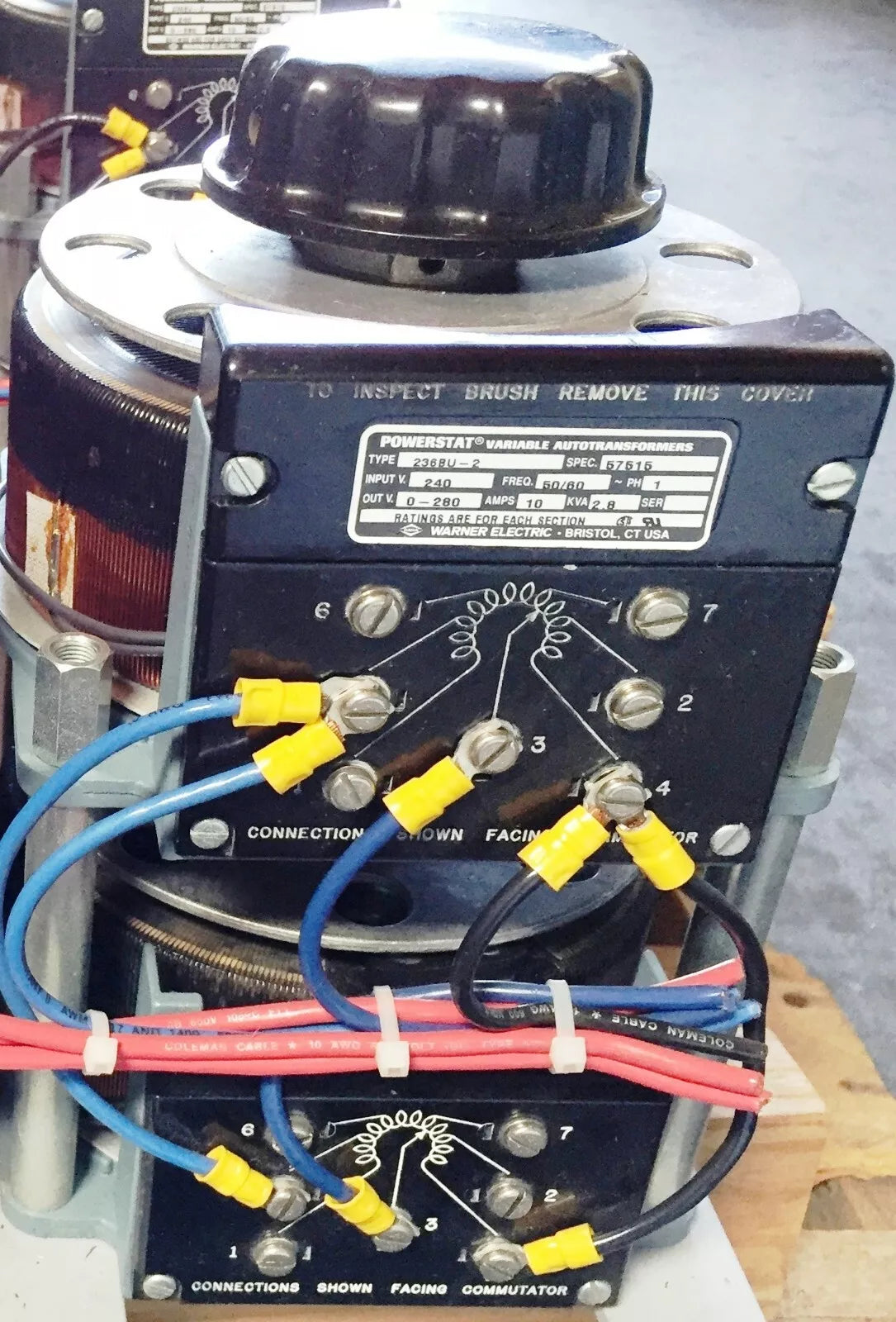 Superior Electric 236SU-2 Variable Autotransformer 0.28V 10A Out 2.8kVA 240V