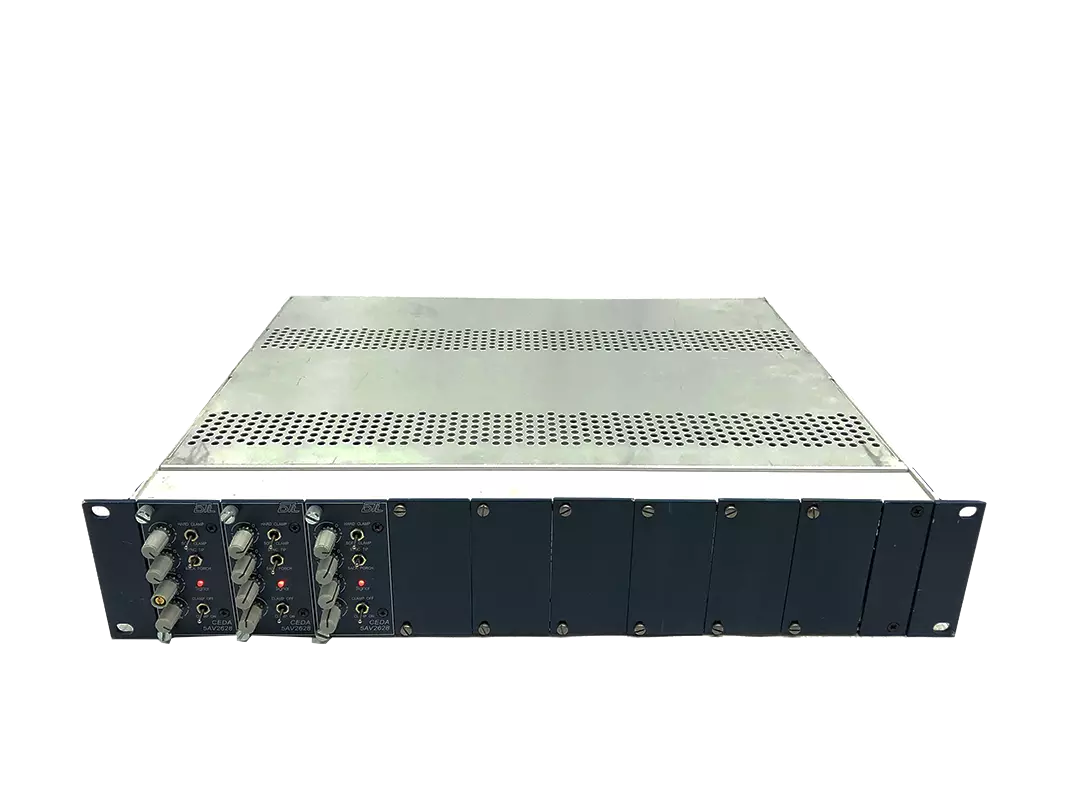 DTL Broadcast 5AV2645 2U 19 Rack Mounting Frame with 3 5AV2628 VDA