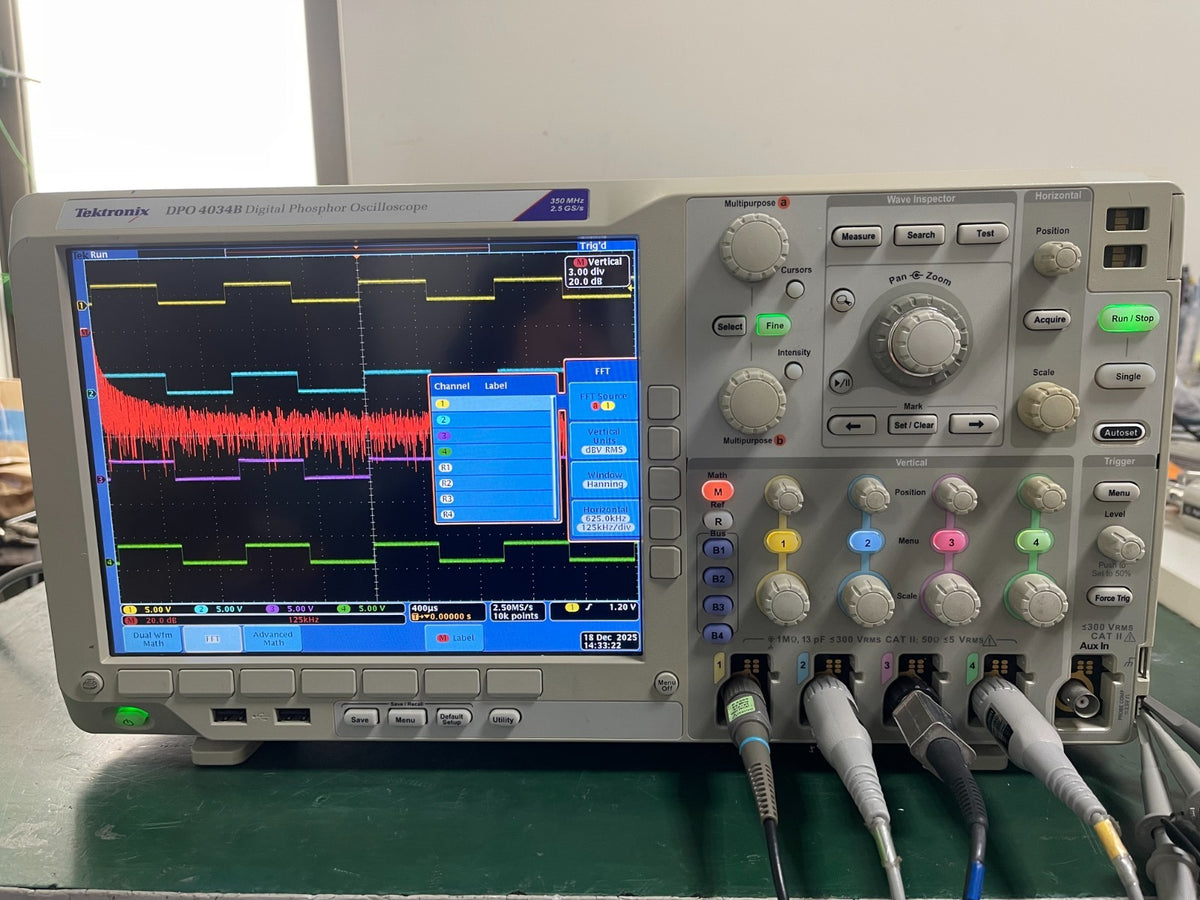 Tektronix DPO4034B Digital Phosphor Oscilloscope 350MHz, 4Ch, 2.5GS/s , SPC PASS - XG eqpt