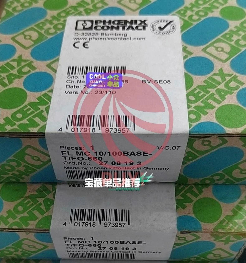 New PHOENIX 2708193 FL MC 10/100BASE-T/FO 660 Relay