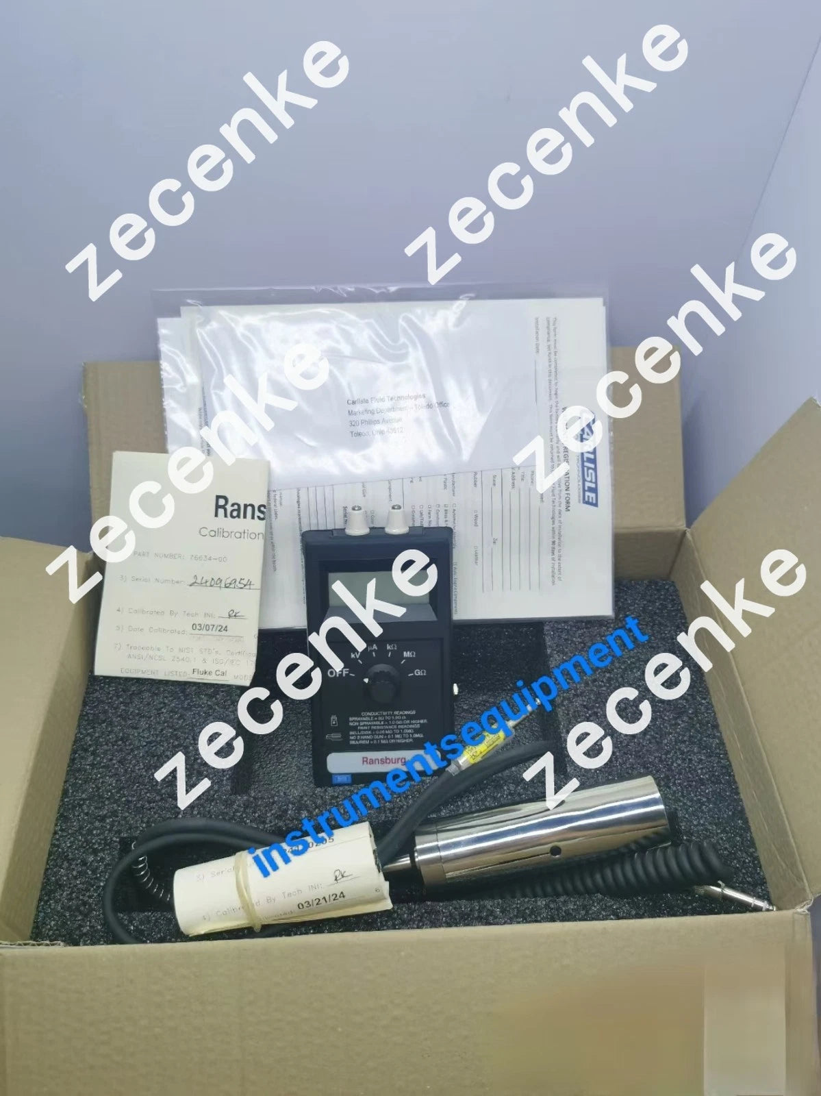 Ransburg 76652-03 Paint Resistance and Conductivity Tester 1-1999KΩ