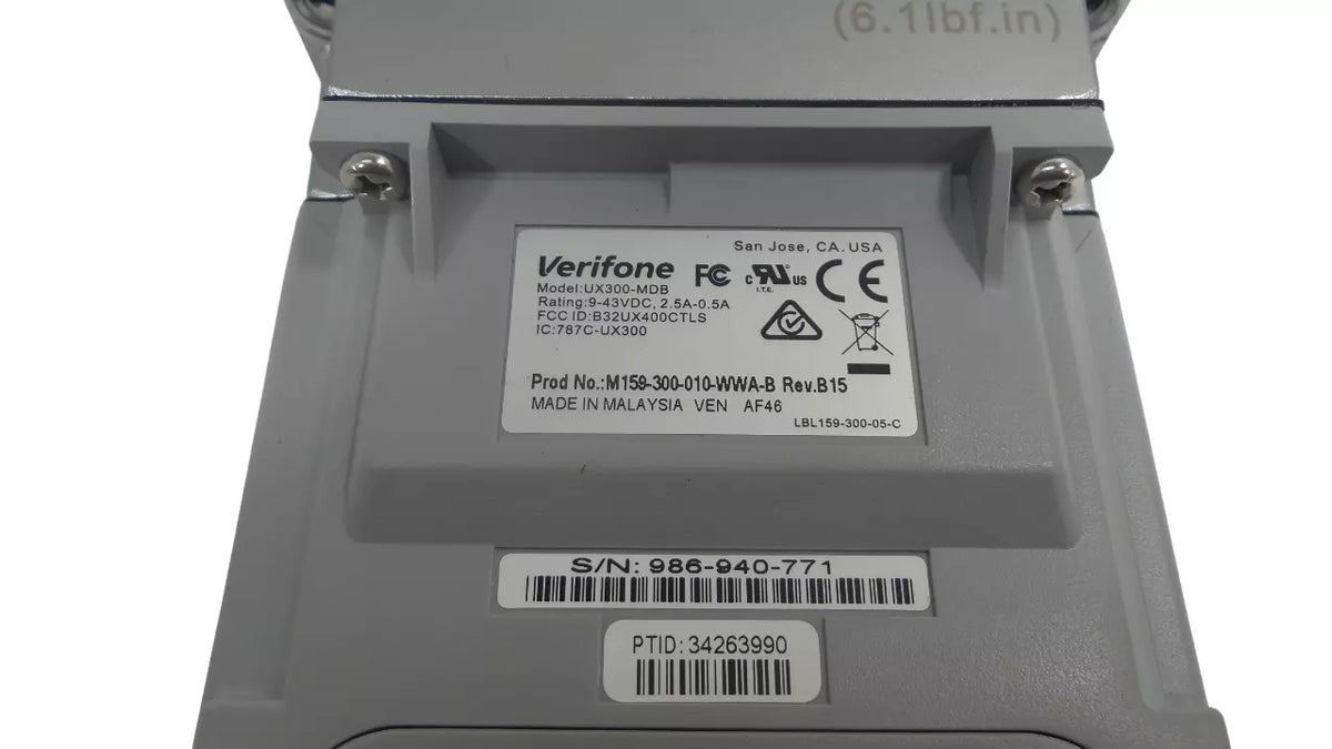 Verifone UX300-MDB Credit Card Reader M159-300-010-WWA-B