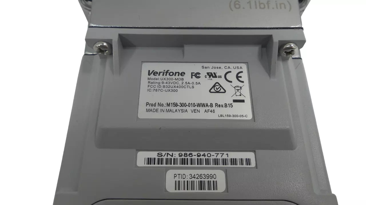 Verifone UX300-MDB Credit Card Reader M159-300-010-WWA-B